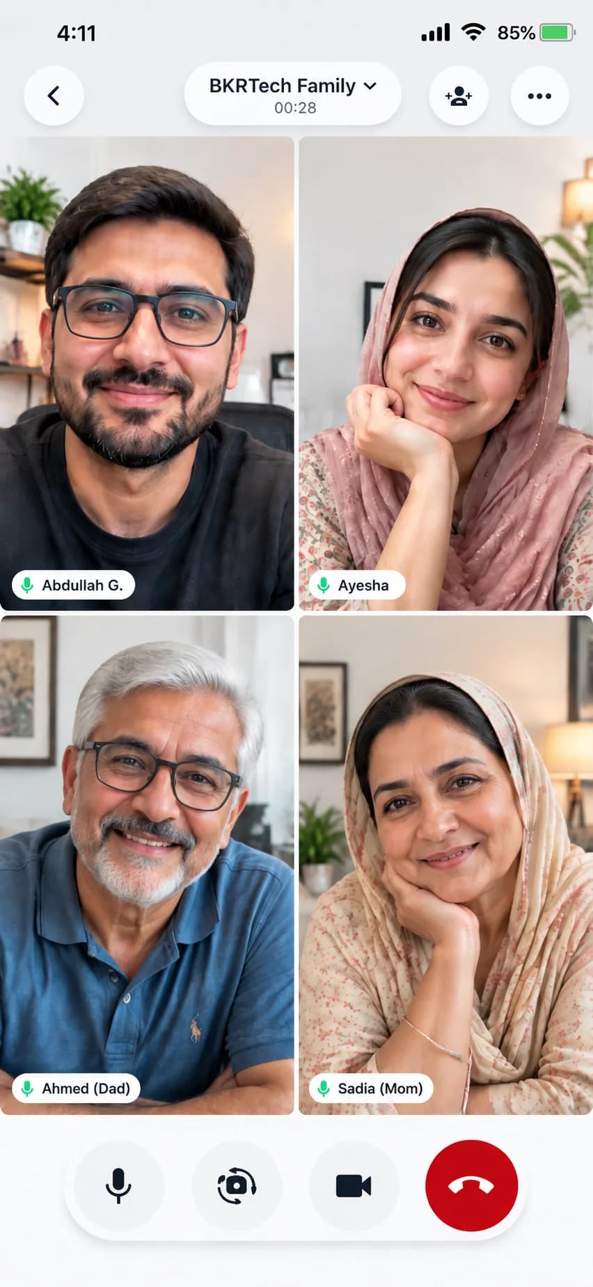 Bo Trygt Hjemme — Family Video Call